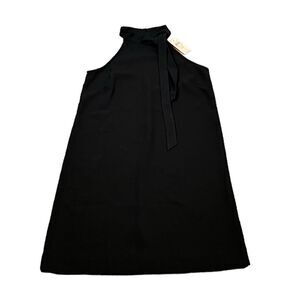 Ann Taylor Women’s Black High Neck Swing Dress W/ Accent Neck Bow, Size 00P, NWT